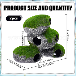2Pcs Resin Aquarium Cave Stone Micro Landscape Scene Ornaments&nbsp;DJEW-WA0001-04