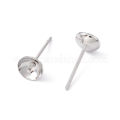 Rack Plating Brass Stud Earring Findings&nbsp;KK-G433-05A-P