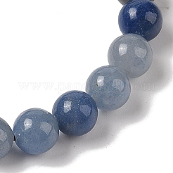 8mm Round Dyed & Heated Natural Blue Aventurine Braided Bead Bracelets&nbsp;BJEW-C067-01B-16