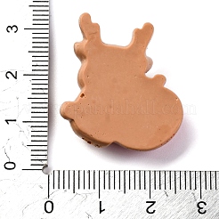 Sandy Brown Christmas Theme Resin Cabochons&nbsp;RESI-R451-01I