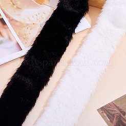 2 Rolls 2 Colors Polyester-cotton Rabbit Wool Fabrics&nbsp;DIY-TA0012-64