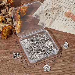 72Pcs 9 Style Tibetan Style Alloy Enamel Pendants&nbsp;FIND-SC0003-68