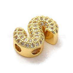 Brass Micro Pave Clear Cubic Zirconia Charms&nbsp;LS-ZIRC-C009-01G-S