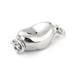 Anti-Tarnish Rhodium Plated 925 Sterling Silver Box Clasps&nbsp;STER-Z001-105B-S