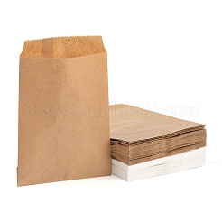 100Pcs 2 Colors White & Brown Kraft Paper Bags&nbsp;CARB-LS0001-04