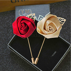60Pcs Leaf Stainless Steel Round Tray Stick Lapel Pins&nbsp;JEWB-SC0001-75C