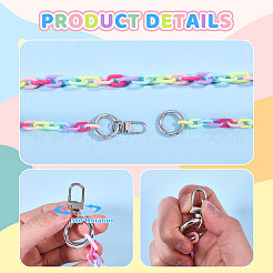 12Pcs Acrylic Link Phone Hand Strap Chains&nbsp;HJEW-PH02159