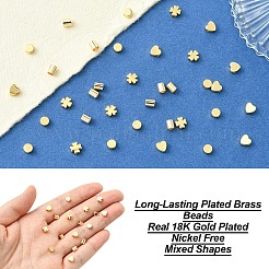 40Pcs 4 Styles Long-Lasting Plated Brass Beads&nbsp;KK-YW0002-96