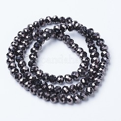 Electroplate Transparent Glass Beads Strands&nbsp;EGLA-A034-T4mm-UA08