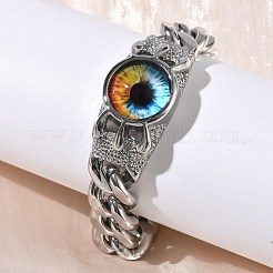 Eye 201/304 Stainless Steel Link Bracelets&nbsp;BJEW-F522-02P-03