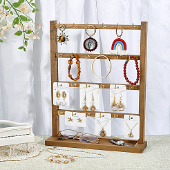 Wood Jewely Display Stands&nbsp;ODIS-WH0078-32