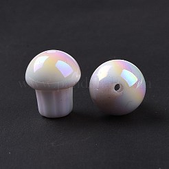 UV Plating Rainbow Iridescent Opaque Acrylic Beads&nbsp;OACR-C010-07F