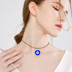 8Pcs 4 Style Handmade Lampwork Evil Eye Pendants&nbsp;FIND-AR0003-27