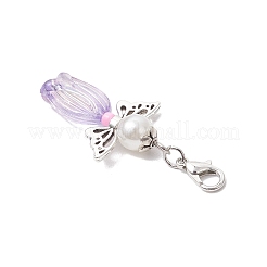 Angel Glass Pearl Round Bead Pendant Decorations&nbsp;HJEW-JM03334