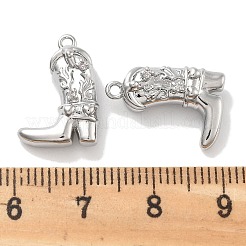 Brass Micro Pave Clear Cubic Zirconia Pendants&nbsp;KK-M102-25P