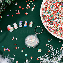 120G 12 Styles Christmas Handmade Polymer Clay Cabochons&nbsp;CLAY-DC0001-19