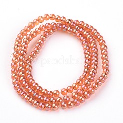 Electroplate Glass Round Beads Strands&nbsp;EGLA-O001-M-3mm