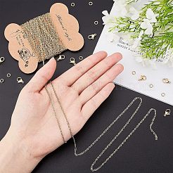 DIY 304 Stainless Steel Cable Chain Necklaces Making Kits&nbsp;DIY-UN0002-44G