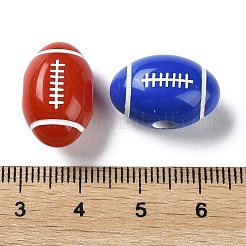 Spray Printed Opaque Acrylic European Beads&nbsp;SACR-P031-28B