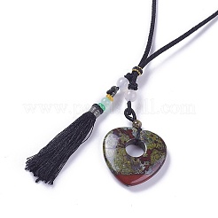 Natural Dragon Blood Pendant Necklaces&nbsp;NJEW-P241-D02