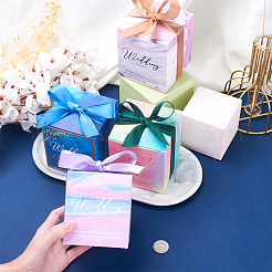 40Sets 4 Color Square Fold Paper Candy Boxes&nbsp;CON-MB0001-17