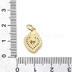 Brass Micro Pave Cubic Zirconia Pendants&nbsp;KK-L262-16G
