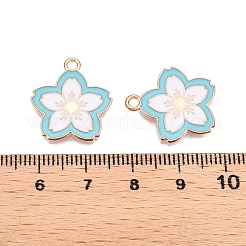 Light Gold Plated Alloy Enamel Pendants&nbsp;PALLOY-N176-28A-RS