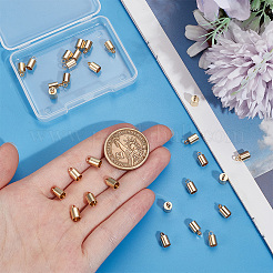 30Pcs 201 Stainless Steel Cord Ends&nbsp;STAS-UN0057-47