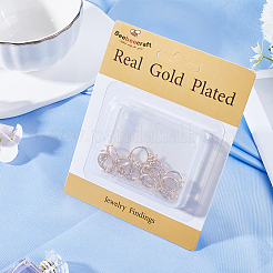 10 Pairs Brass Knot Hoop Earring Findings&nbsp;KK-BBC0008-51