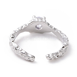 Cubic Zirconia Open Cuff Ring&nbsp;LS-RJEW-D119-10P