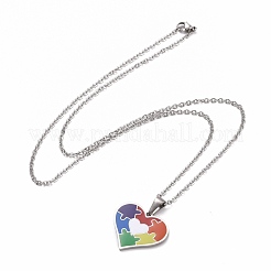 Pride Style 201 Stainless Steel Pendant Necklaces&nbsp;NJEW-F288-01B-P