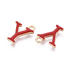 Rack Plating Alloy Enamel Pendants&nbsp;ENAM-T024-53Y-G