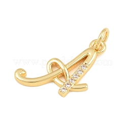 Brass Micro Pave Clear Cubic Zirconia Pendants&nbsp;CU-CBA7939-01A-G