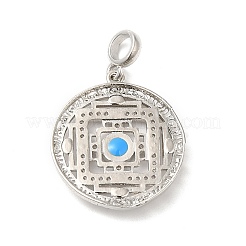 Rack Plating Brass Cubic Zirconia with Enaml Pendants&nbsp;KK-Q772-19P