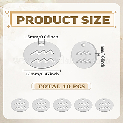 10Pcs 304 Stainless Steel Charms&nbsp;STAS-LP0003-19L