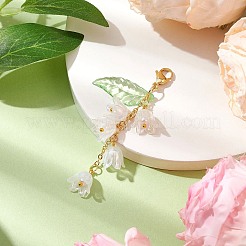 Lily Flower Acrylic Pendant Decorations&nbsp;HJEW-JM02333