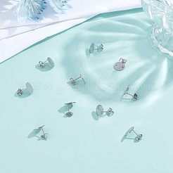 304 Stainless Steel Stud Earring Findings&nbsp;STAS-UN0016-05B-P