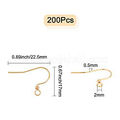 200Pcs Brass Earring Hooks&nbsp;KK-CN0001-34