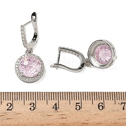925 Sterling Silver Micro Pave Cubic Zirconia Hoop Earrings&nbsp;EJEW-B147-01B-06