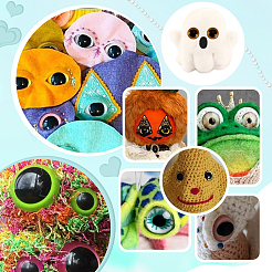 28Pcs 7 Colors Glass Craft Doll Eye&nbsp;DIY-GA0002-85