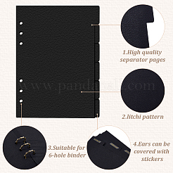 6Pcs Rectangle Paper Notebook Index Divider Sheets&nbsp;AJEW-CP0011-91