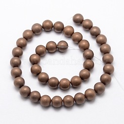 Electroplate Non-magnetic Synthetic Hematite Beads Strands&nbsp;G-R363-8mm-05