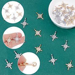 32Pcs 2 Colors Alloy with Rhinestone Pendants&nbsp;FIND-SC0023-34