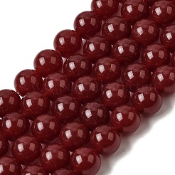 Natural White Jade Beads Strands&nbsp;G-H348-8mm-01
