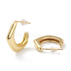 Brass Half Hoop Earrings&nbsp;X-EJEW-A056-05G