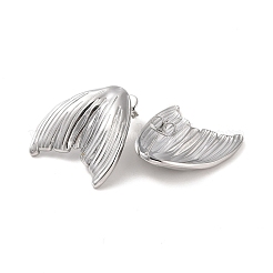 Non-Tarnish Mermaid Tail 304 Stainless Steel Stud Earrings for Women&nbsp;EJEW-L272-004P