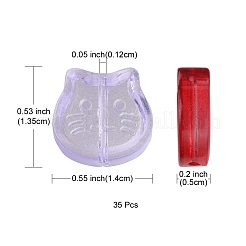 35Pcs Transparent Spray Painted Glass Beads&nbsp;GLAA-YW0001-67