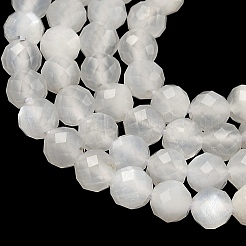 Natural White Moonstone Beads Strands&nbsp;G-B168-A12-4mm