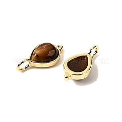 Natural Tiger Eye Pendants&nbsp;KK-P325-08G-01