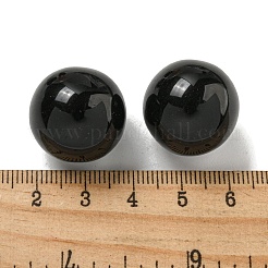 Natural Obsidian Round Ball Figurines Statues for Home Office Desktop Decoration&nbsp;G-P532-02A-25-01